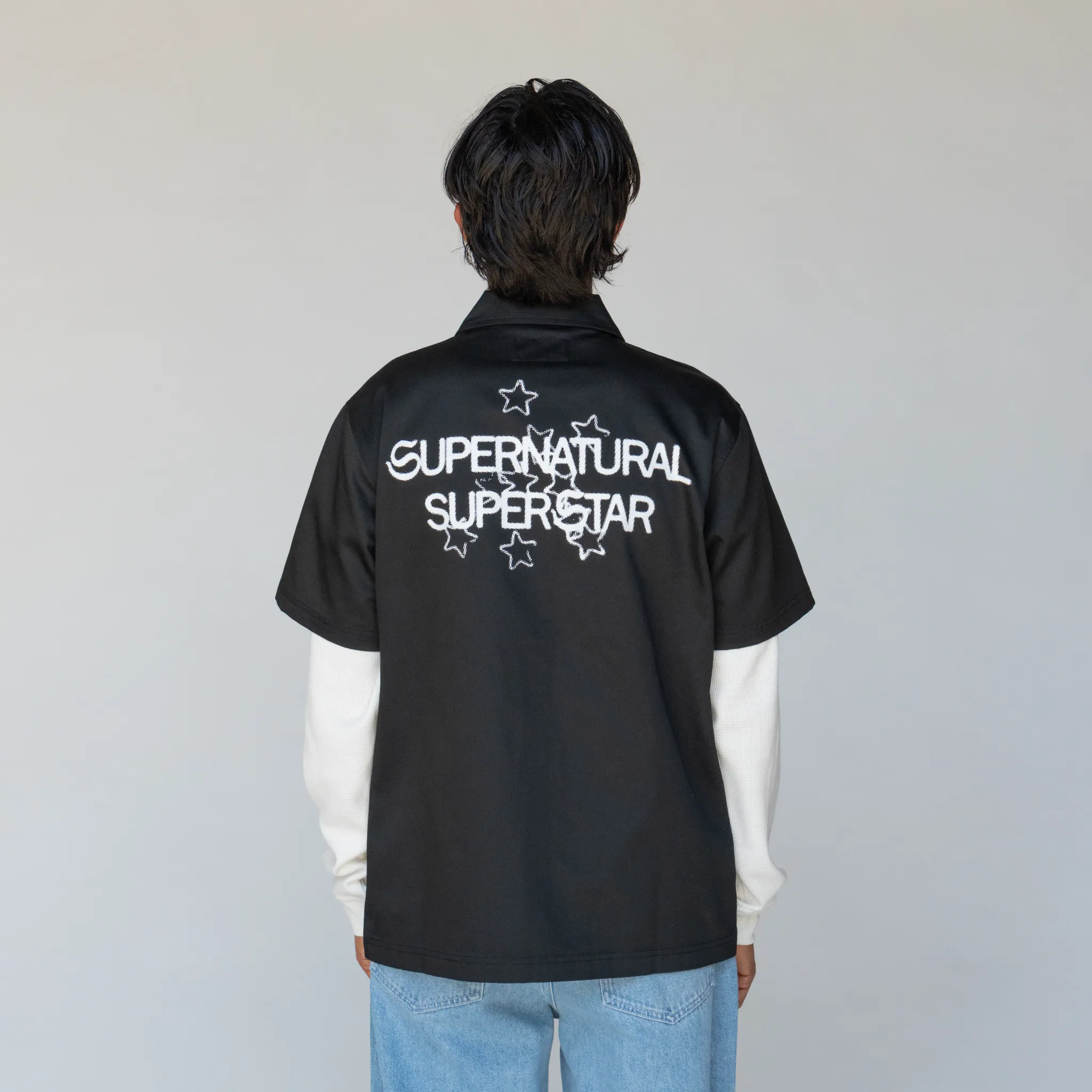 Supernatural Twill Work Shirt w/ Layered Thermal Sleeves