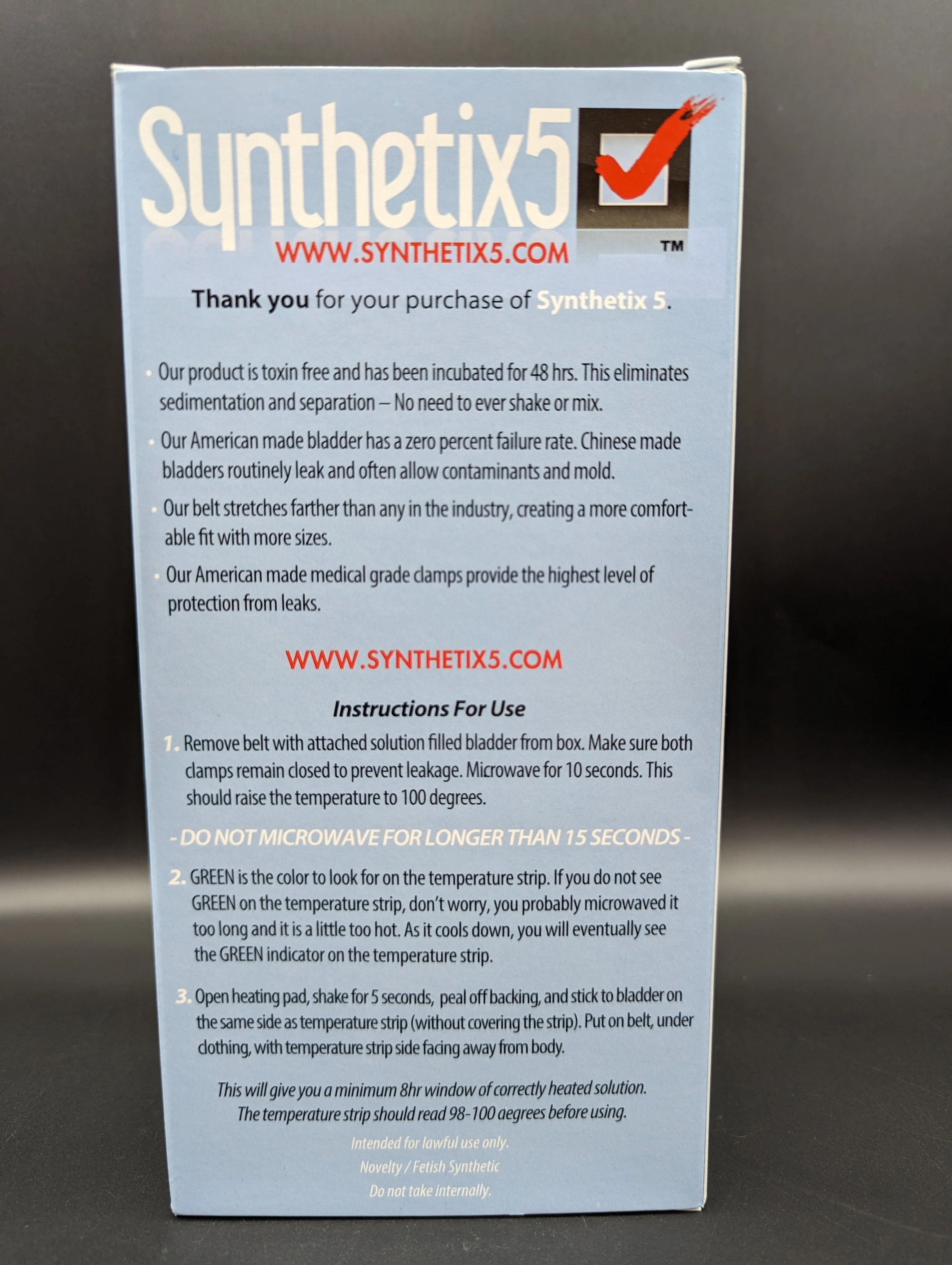 Synthetix5 Fetish Urine Belt Kit - 3.5oz