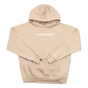 TEAMJOINED JOINED LOGO FLEECE OVERSIZED HOODIE-KHAKI