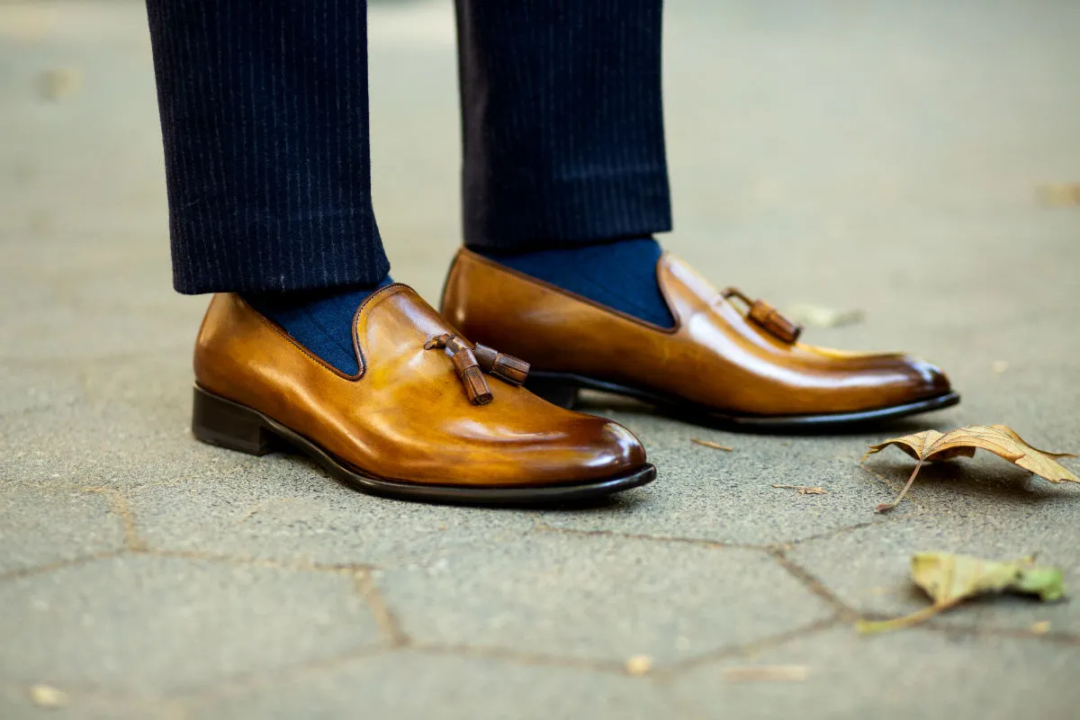 The Chaplin Tassel Loafer - Tobacco