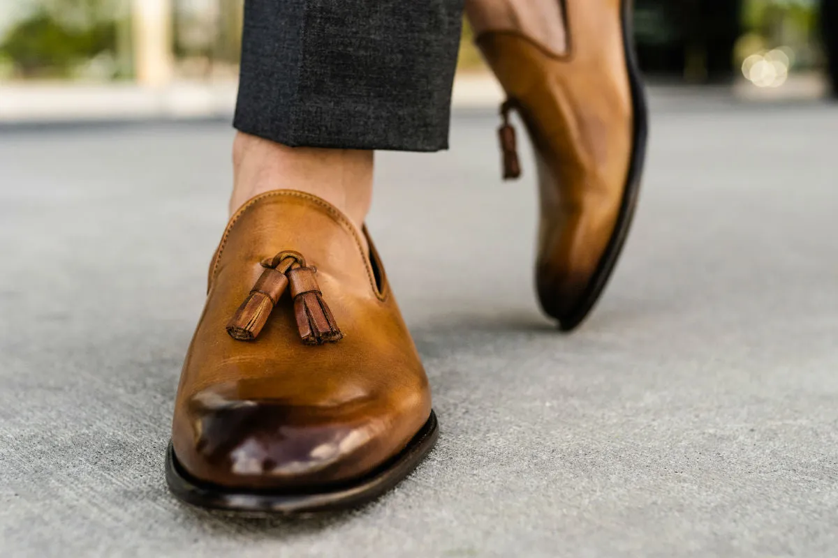 The Chaplin Tassel Loafer - Tobacco