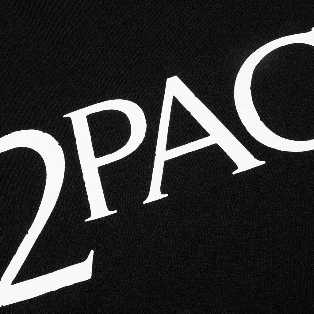 Tupac Crewneck Type-1 T-Shirt - Black