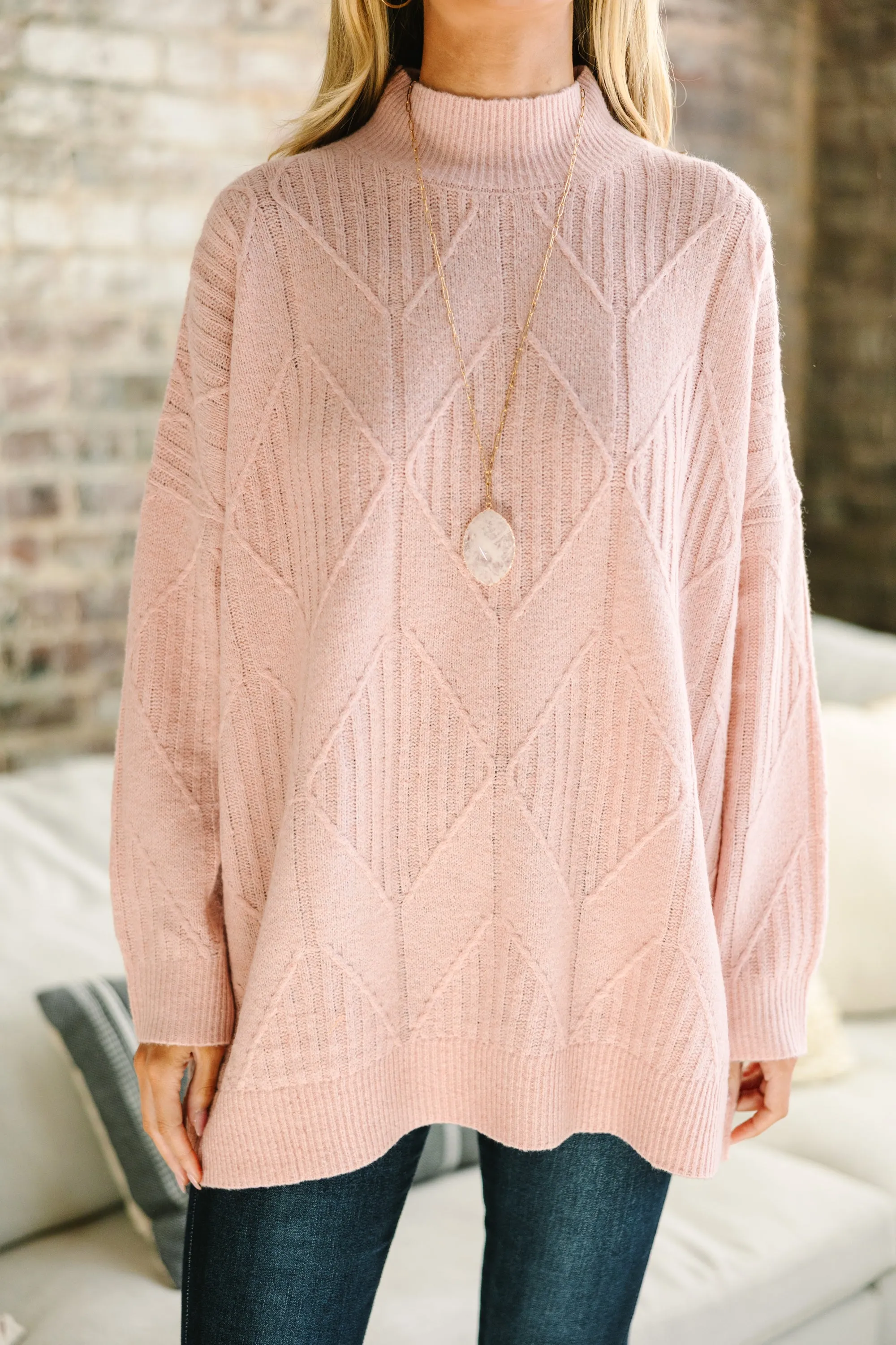 Walk The Walk Blush Pink Sweater