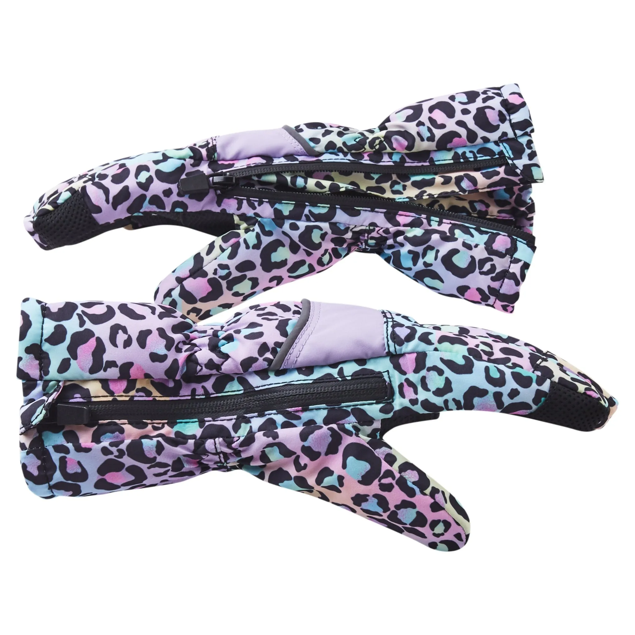 Winter & Ski Glove powered by ZIPGLOVE TECHNOLOGY | Purple Leopard